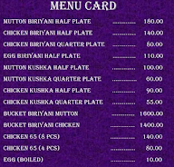 TAJ Biryani Center menu 1