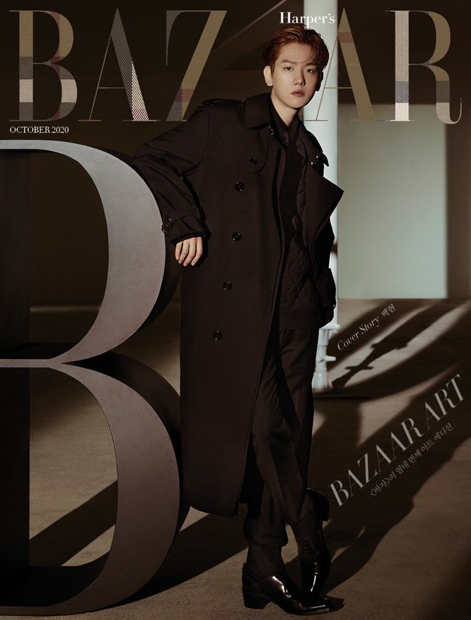 Бэкхён (EXO) на обложке журнала Harper's Bazaar