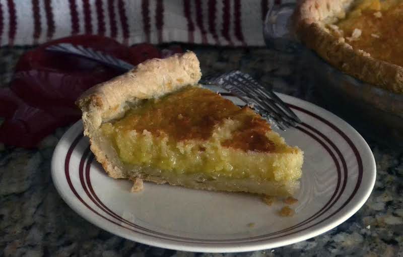 Wonderful, Easy Texas Buttermilk Pie In My Homemade Coconut Oil Pie Crust.