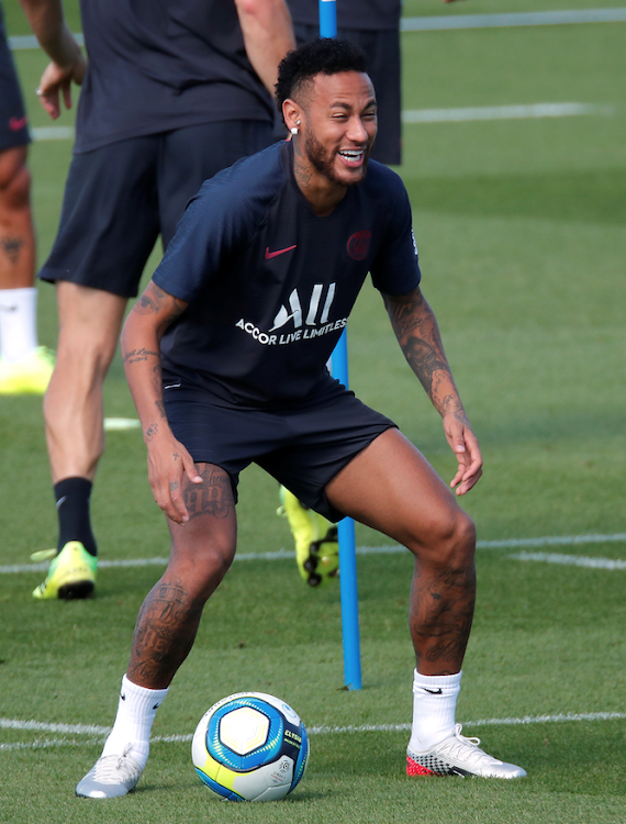 PSG's Neymar during a training session