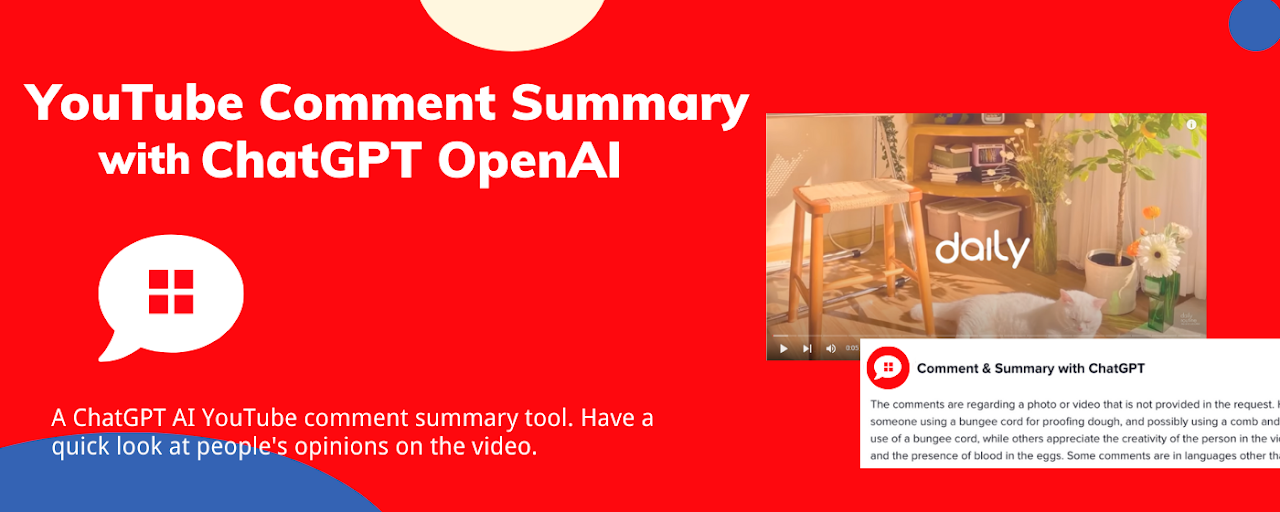 YouTube Comment Summary with ChatGPT OpenAI Preview image 1