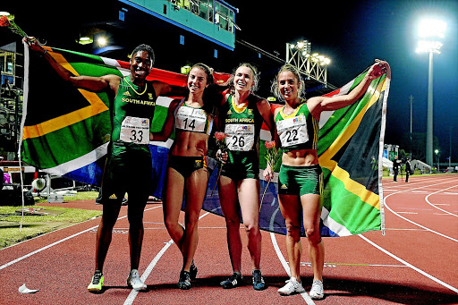 Caster Semenya, Justine Palframan (26) and Wenda Nel (22) have been named in Team SA's 4x400m relay squadfor the IAAF World Champs that start in London next week . / Roger Sedres / Gallo Images