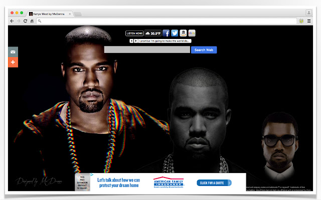 Kanye West Tribute New Tab