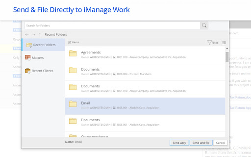 iManage Work for Gmail