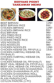 Biryani Point menu 1