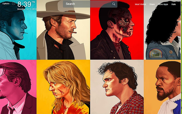 Quentin Tarantino Movie Wallpapers New Tab