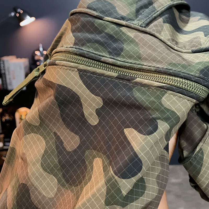 Camouflage Cargo Hose Herren Dünne Shorts Schnelltrocknend Lockere Shorts für Sommer und Outdoor Aktivitäten. Bequem und Atmungsaktiv.