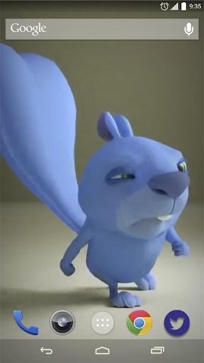 3D Blue Squirrel Live Wallpap