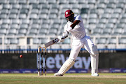 West Indies' Jason Holder plays a cut shot on day two of the second Test against South Africa at the Wanderers in Johannesburg on March 9 2023.
 