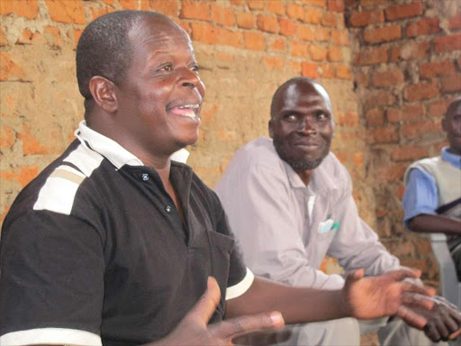 THIS IS WAR: Activist Ken Wafula speaks to media at a past event. He is admitted at Cherangany Nursing Home.