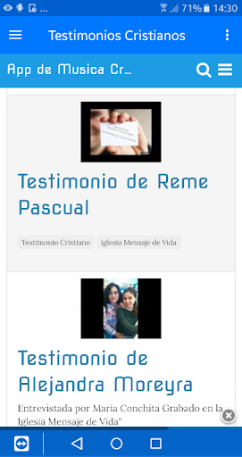 Musica Cristiana  Testimonios