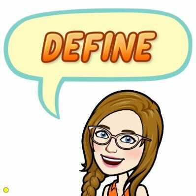 Dr. S bitmoji with "DEFINE" in word bubble over head