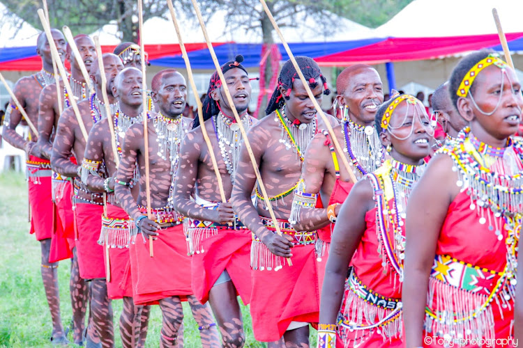 Maasai cultural dancers in a past event.