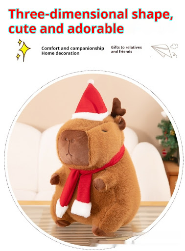 Title 18, New Capybara Doll Christmas Plush Toy Perfect G...