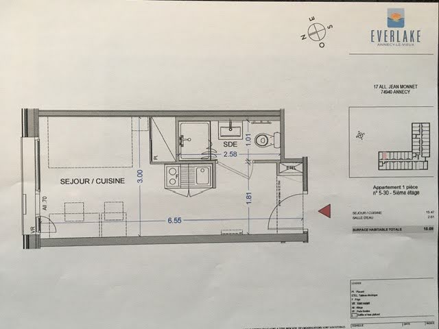 Vente appartement 1 pièce 18 m² à Annecy-le-Vieux (74940), 150 060 €