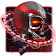 Red tech hell skull theme icon