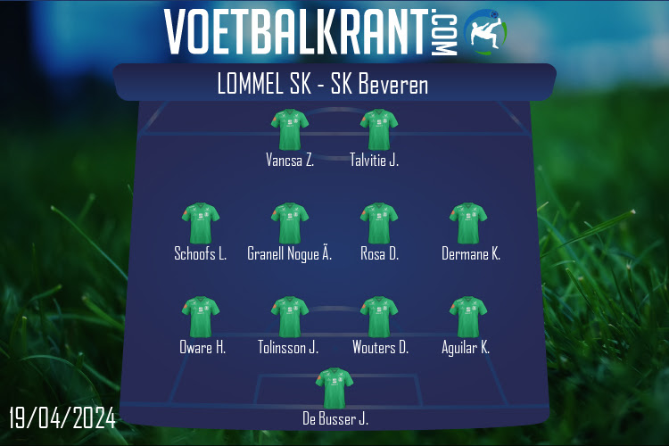 Opstelling Lommel SK | Lommel SK - SK Beveren (19/04/2024)