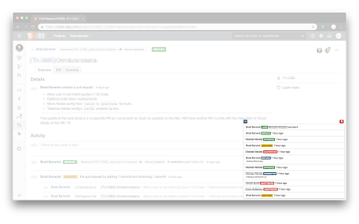 Bitbucket Server Pull Request Activity