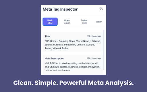 Easy Meta Tag Inspector