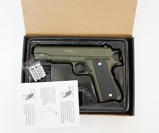 Детский пневматический пистолет Galaxy G13G Colt 1911 зеленый за 1 290 руб.