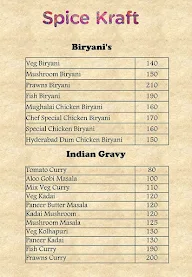 Spice Kraft menu 1