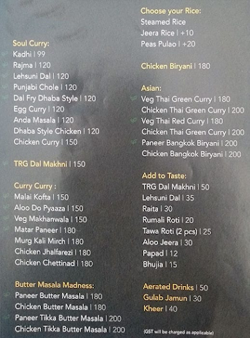 The Rice Guys menu 