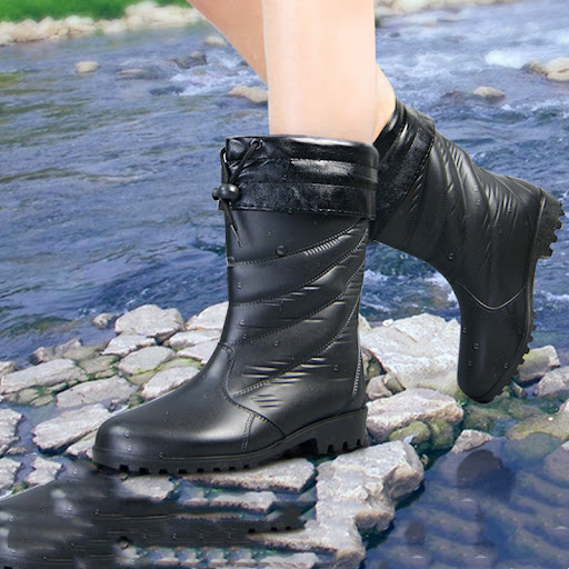 Title 4, Womens Waterproof Rubber Warm Rain Boots, keep...