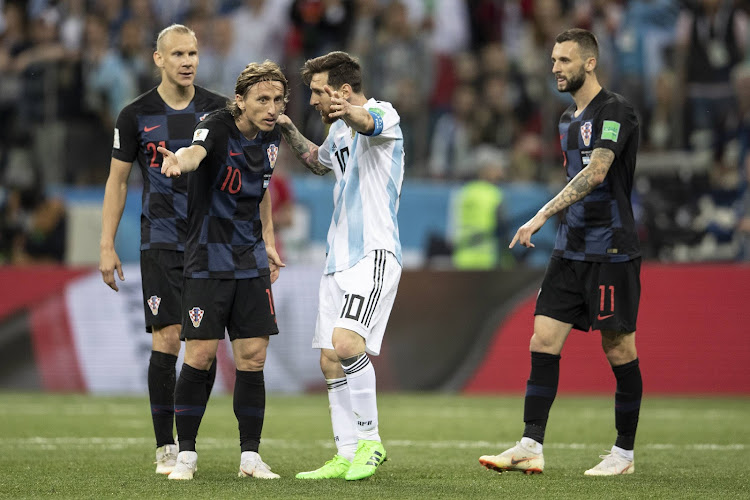 Lionel Messi of Argentina reacts during the 2018 FIFA World Cup Russia group D match between Argentina and Croatia at Nizhny Novgorod Stadium on June 21, 2018 in Nizhny Novgorod, Russia.