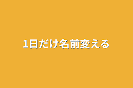 1日だけ名前変える