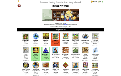 Neopets Shop & Attic Highlighter & Autobuyer