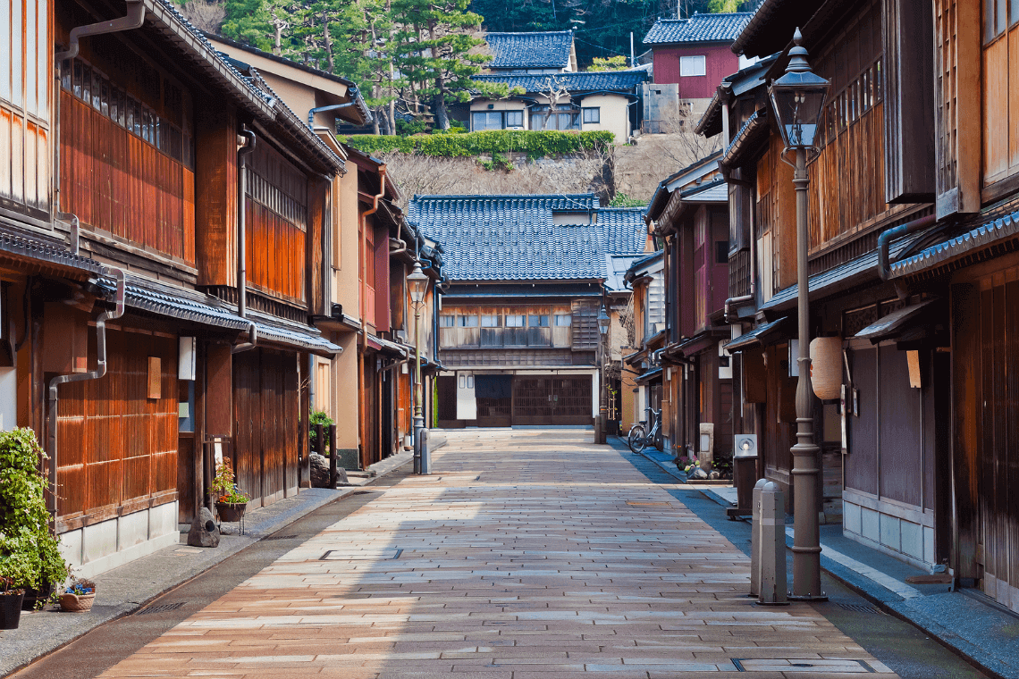 The geisha teahouse district of Higashi Chaya, Kanazawa, Japan