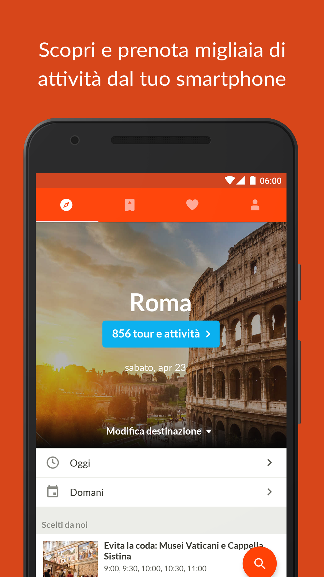 Android application GetYourGuide: Tours & tickets screenshort