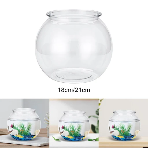 Small transparent fish tank, transparent fish tank centerpiece aquarium ornament