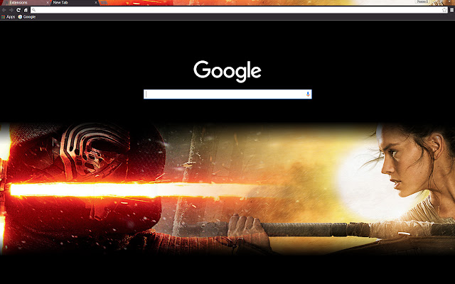 Star Wars The Force Awakens: Rey vs Kylo Ren chrome extension