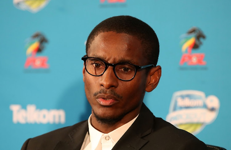 Rhulani Mokwena, coach of Orlando Pirates during the 2019 Telkom Knockout Quarter Final Orlando Pirates Press Conference at the PSL Offices, Johannesburg on the 31 October 2019.