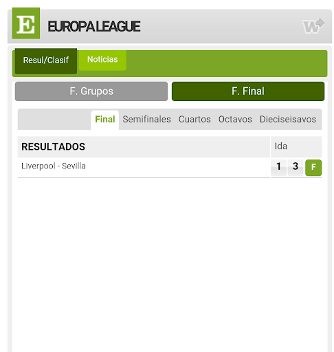 Screenshot EuroFootball App