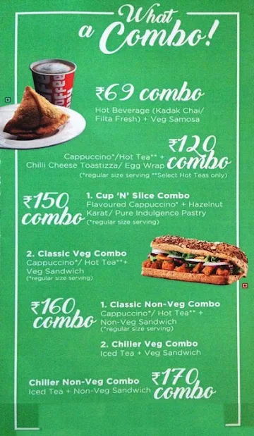 Cafe Coffee Day menu 