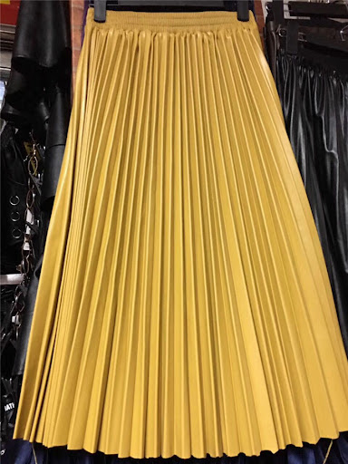 Title 6, Pleated Half Length High Waist Long Skirt. Flat...