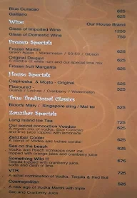 Zanzibar - The Central Park Hotel menu 2