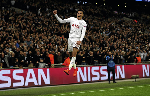 Tottenham's Dele Alli overjoyed after scoring against Real Madrid.