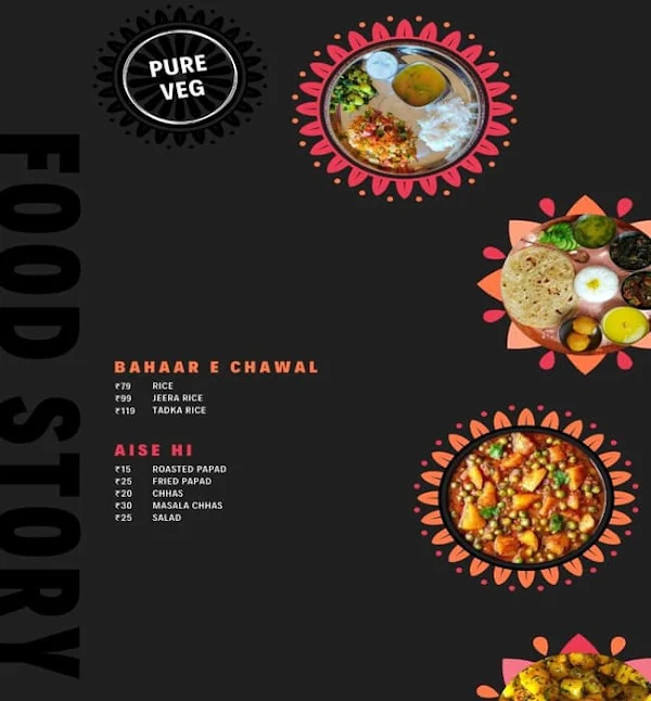 Food Story menu 