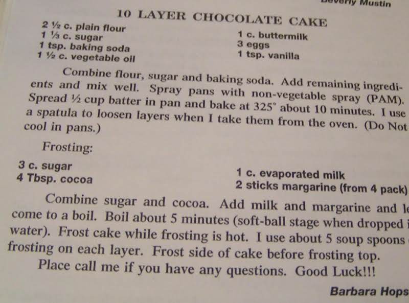 My Sister In Laws Recipe From Our Church Cookbook