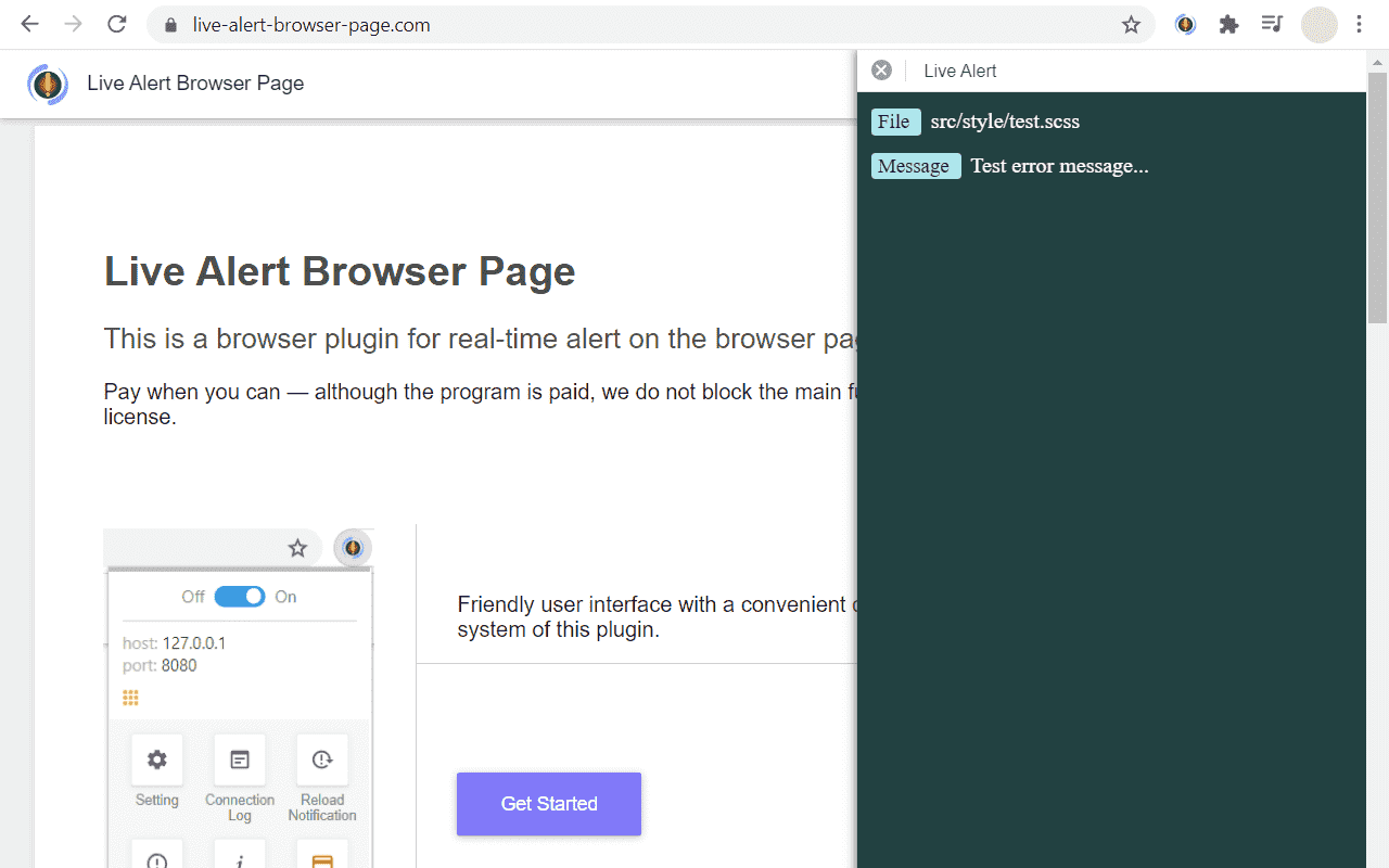 Live Alert Browser Page Preview image 6