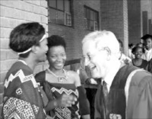 CULTURAL PRIDE: University of Venda acting vice chancellor and principal Jimmy Leatte welcomes new students. Pic. Chester Makana. © Sowetan.