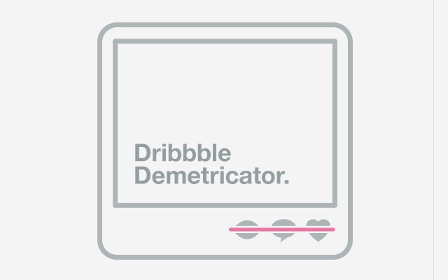 Dribbble Demetricator chrome extension