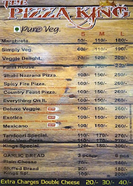 The Pizza King menu 1