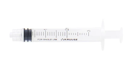 KRUUSE Engngsspruta, 3-komp, luer-lock, 2-3 ml, 100 st