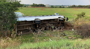 Two children died when a bus overturned in Carletonville on Thursday. 