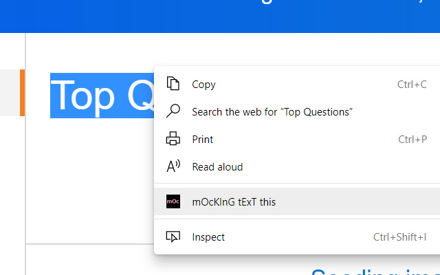 mOcKY - mOcKInG tExT chrome extension
