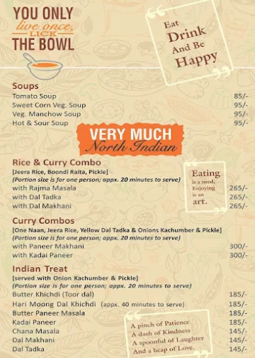 Shreemaya Celebrity menu 